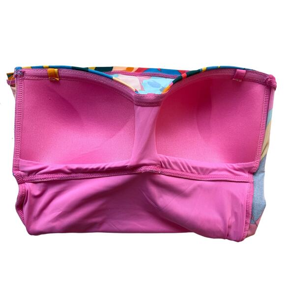 ANNE COLE WOMENS XS TANKINI STRAPLESS PLUMERIA TWIST SHIRRED PLUMERIA NO STRAPS - Picture 7 of 10